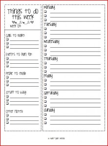 Things to do this week sample